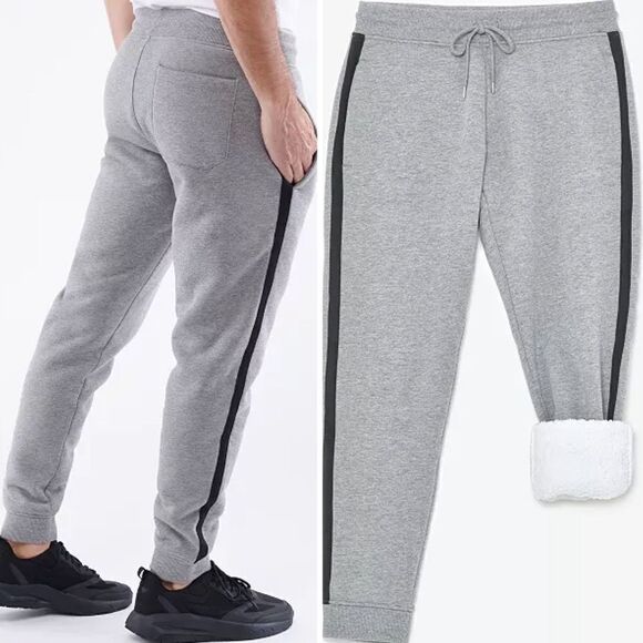 LAZER Men's Bonded Sherpa Side Stripe Joggers 2XL - Picture 12 of 16
